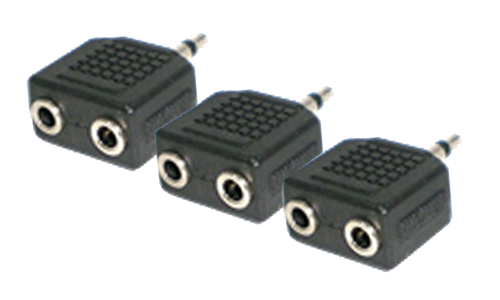 3.5 mm Mono Plug To 2x 3.5 mm Mono Jack (3pcs)