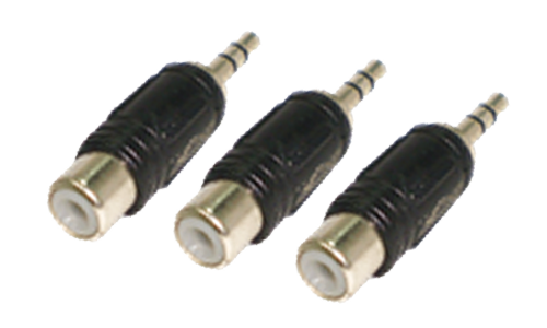 3.5 mm Stereo Plug To RCA Jack (3pcs)