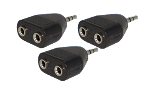 3.5 mm Stereo Plug To 2x 3.5 mm Stereo Jack (3pcs)