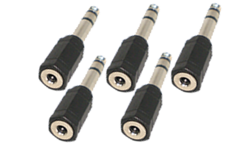6.35 mm Stereo Plug To 3.5 mm Stereo Jack (5pcs)