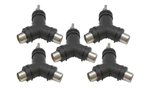 RCA Plug To 2x RCA Jack (5pcs)
