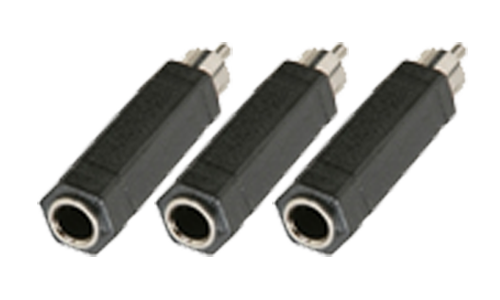 RCA Plug To 6.35 mm Mono Jack (3pcs)