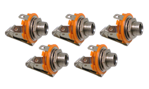 6.35 mm Mono Jack Chassis (5pcs) — ACAJ010