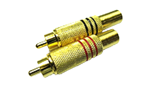 RCA Plug Gold 14mm (2pcs)
