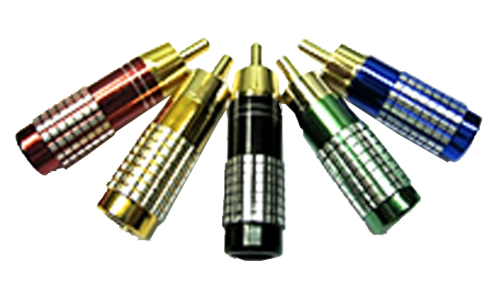RCA Plug Metallic/Gold (5pcs)