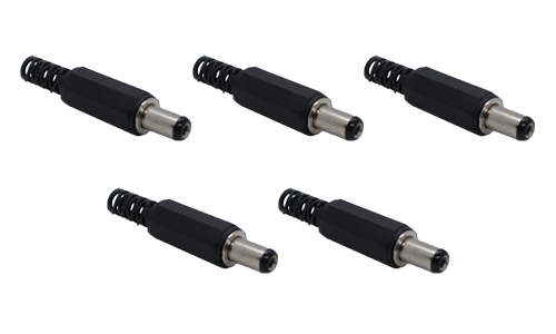 Crown DC Plug w/ Wire Protector 2.1mm Standard (5pcs)
