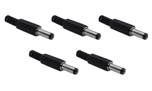 Crown DC Plug w/ Wire Protector 2.1mm Long (5pcs)