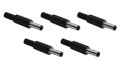 Crown DC Plug w/ Wire Protector 2.5mm Long (5pcs)
