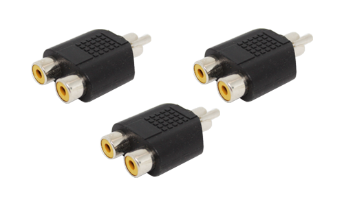 RCA Plug to 2 RCA Jack (3pcs)
