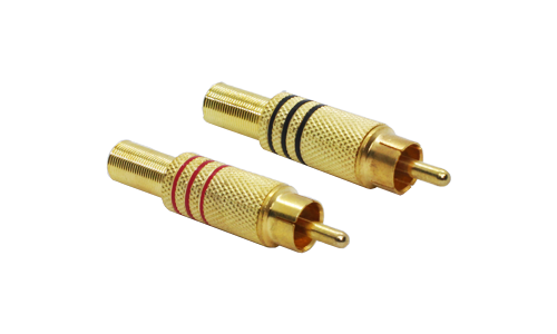 RCA Plug Gold with Spring Protector 10mm (2pcs)