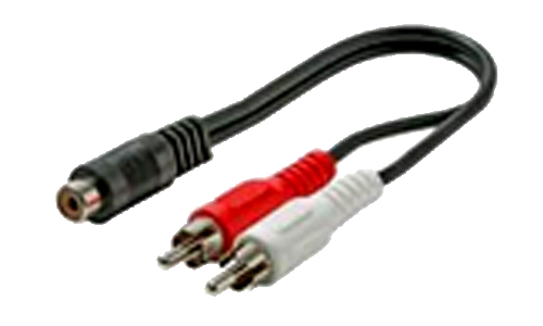 2 RCA Plug to 1 RCA Jack — CAC004