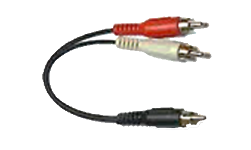 2 RCA Plug to 1 RCA Jack — CAC005
