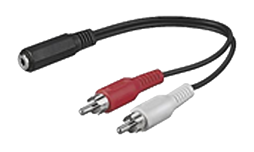 2 RCA Plug to 3.5 mm Stereo Jack