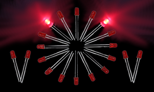 LED 5mm Red-Red (20pcs)