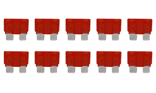 Auto Fuse Plug-In Type Big 10A Red (10pcs)