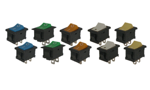 Mini Rocker Switch 2P SPST 6A Black (4pcs)