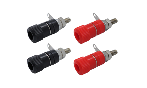 Binding Post 12mm Black & Red (4pcs)