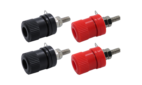 Binding Post 16mm Black & Red (4pcs)