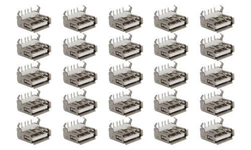 USB Jack PCB Mount (20pcs)
